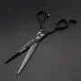 7.0 inch Left Handed Dog Hair Cutting Scissors Curved and Thinning Shears Kit Pet Grooming Supplies with Bag by Freelander 7.0 inch Left Handed Dog Hair Cutting Scissors Curved and Thinning Shears Kit Pet Grooming Supplies with Bag by Freelander