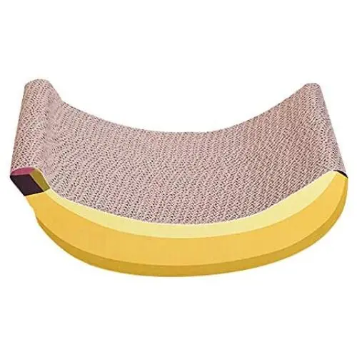 Fuerlun Cat Scratch Pad, Banana Designed Cardboard Cat Scratcher for Indoor Cats, Cat Swing Bed, Durable Interactive Cat Toy Scratching Pad with Catnip for Kittens Fuerlun Cat Scratch Pad, Banana Designed Cardboard Cat Scratcher for Indoor Cats, Cat Swing Bed, Durable Interactive Cat Toy Scratching Pad with Catnip for Kittens