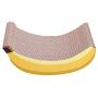 Fuerlun Cat Scratch Pad, Banana Designed Cardboard Cat Scratcher for Indoor Cats, Cat Swing Bed, Durable Interactive Cat Toy Scratching Pad with Catnip for Kittens