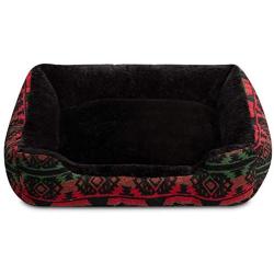 Hollypet Pet Bed for Small Medium Dogs and Cats Rectangle Plush Self-Warming Puppy Sofa Mat Cushion, 24 x 22 x 6 inches