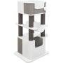 Royal Pet Club Lucano Cream/Gray Cat Tower with Scratching Posts, Condo, Hammock, Platform, Removable Cushions, Dangling Pom-Poms (44722)