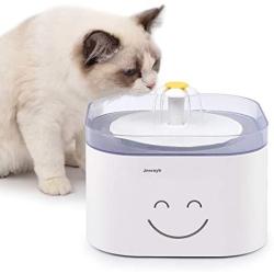 Jnwayb Cat Water Fountain Ultra-Silent Pump Automatic Pet Water Fountain Dog Water Dispenser with Multiple-Layer Filter Dog Cat Health Caring Fountain 2.5L B92 (Fountain)