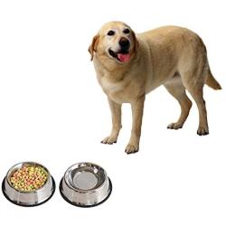 4lovedogs Stainless Steel Dog Bowls, 32 Oz (Set of 2)