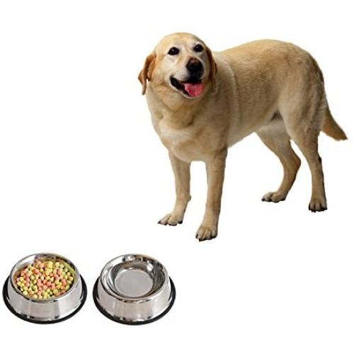 4lovedogs Stainless Steel Dog Bowls, 32 Oz (Set of 2)