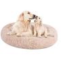 BFACCIA Dog Beds Donut Dog Bed Faux Fur Cuddler Anti-Anxiety Calming Pet Bed Washable Dog Bed Self Warming Indoor Sleeping Bed for Large Medium Small Dogs and Cats