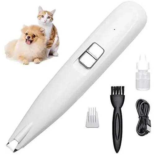 Dog Clippers, Dog Grooming Clippers Kit, Professional Low Noise Grooming Clippers Trimmers, Cordless USB Rechargeable Electric Pet Hair Clippers for Dogs Cats Around Face Paws Eyes Ears Rump White Dog Clippers, Dog Grooming Clippers Kit, Professional Low Noise Grooming Clippers Trimmers, Cordless USB Rechargeable Electric Pet Hair Clippers for Dogs Cats Around Face Paws Eyes Ears Rump White