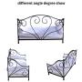 BabyLand Summer Metal Frame Pet Bed, Animal Lounge Detachable Bed with Velvet Mattress