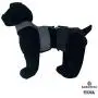 Barkertime Dog Diaper Suspender Harness - Black and White Gingham Diaper Suspender Harness to Keep Dog Diapers On, L - Made in USA