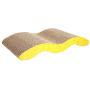 N+A M Shape Corrugated Paper Pet Cat Toy Cat Claw-Grinding Plate with Catnip Leopard Print Pattern 17.32'' x 9.45''