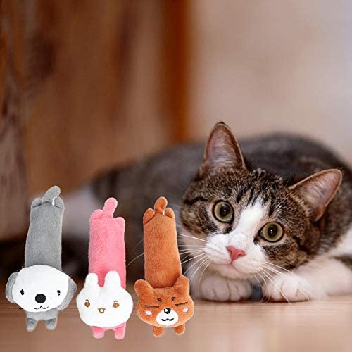 Gerioie Bite-Resistant Cat Toy, Eco-Friendly and Safe Pet Toy, Wear-Resistant Safe Plush Material for Cat Pet