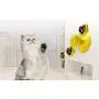 USAMS Windmill Cat Toy, Pet Interactive Puzzle Training Turntable Teasing Toys, Scratching Tickle Cats Hair Brush, Built-in Rotating and Suction Cup Base