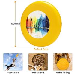 Pet Frisbee Flying Disc Dog Toy - Multifunction Rainbow Birds Antony Galbraith
