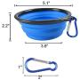 Collapsible Dog Bowl, Portable Foldable Travel Water Food Bowls with Carabiner Clip for Walking, Traveling,Hiking (4 Pack)