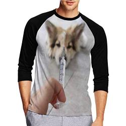 Cute Rat on Wooden - Beautiful Bokeh Russia,Mens Front Printed Middle Sleeve T-Shirt Rat S