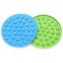 Tewadoo Lick Mat for Dogs, Slow Feeder Dog Bowls as Dog Puzzle Toys Silicone Super Suction Licking Mat for Dogs, Cats Distraction When Bathing, Grooming, Training(2pcs, Blue and Green)