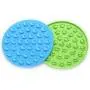 Tewadoo Lick Mat for Dogs, Slow Feeder Dog Bowls as Dog Puzzle Toys Silicone Super Suction Licking Mat for Dogs, Cats Distraction When Bathing, Grooming, Training(2pcs, Blue and Green)