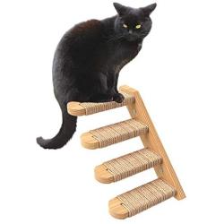 Skywin Cat Steps - Solid Rubber Wood Cat Stairs Great for Scratching and Climbing - Easy to Install Wall Mounted Cat Shelves for Playful Cats