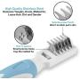 Pets First Professional Pet Mat Remover - Dematting Tool for Grooming Cats & Dogs - Removes Matted Fur, Tangles, Knots, Loose Hair & Dirt - Stainless Steel, Gentle Teeth, Soft Comfort Grip Handle