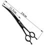 9'' Professional Pet Dog Grooming Scissors Suit Cutting&Down-Curved Shears Kit (9 Inch, Black Curved Downward)