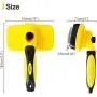 TwoEar Dog Self Cleaning Slicker Brush for Hair Grooming, Removes Loose Tangled Undercoat and Mats Gently, Easy Shedding for Small Medium and Large Dog Pet and Cat with Short and Long Hair