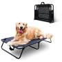 HIPIPET Elevated Dog Bed Portable 42''/35''/28'' Raised Dog Bed for Large Dogs, Outdoor Pet Bed with Durable Frame, Breathable Mesh, Foldable