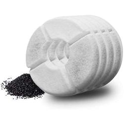 YOUTHINK Pet Water Fountain Replacement Filter, 4 Pack Premium Cotton Activated Carbon Replacement Pet Water Fountain Filter for 1.6L and 2.4L Cat & Dog Fountain, Pet Fountain Filter, Keep Water Fresh