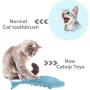 Bailixin Cat Catnip Interactive Chewing Toy, Dental Care Toothbrush for Kitten Kitty Teeth Cleaning, Leaky Food Device, Crayfish Shape Pet Toy - Oral Care Natural Silicone