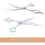LovinPet Pet Grooming Scissors Professional Dog Cat Grooming Shears with Round Blunt Tip Stainless Steel, Dog Curved Scissors for Grooming Cats Dogs Grooming Tools & Set