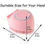Nother Dog Massage Brush Shampoo Dispenser Cat Soft Grooming Comb Pet Shampoo Bath Brush for Shedding Hair Soft Rubber Scrubber Tool for Small Animals with Short or Long Hair