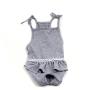 Stock Show Female Dog Diaper Dog Cute Summer Cotton Sanitary Pantie with Suspender Bathing Dress Jumpsuits Suspenders for Girl Dogs Puppy, Grey, XL