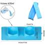 Lattook Collapsible Dog Bowls, Foldable Expandable Cup Dish for Pet Dog Cat Food Water Feeding Portable Travel Bowl, Food Grade Silicone Double Pet Bowl for for Camping, Hiking, Walking, Blue
