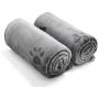 YINXUE 2 Pack Soft Pet Flannel Blanket with Cute 3D Paw Design, 30'' x 40'' Warm Dog Cat Sleep Mat Bed Cover
