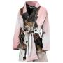 Toy Fox Terrier Dog Print Womens Bath Robe