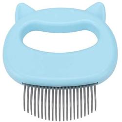 Enrilior Pet Grooming Comb, Cat Dog Massage Shell Hair Removal Shedding Cleaning Brush (Blue)