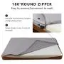 JoicyCo Dog Crate Bed Mat Dog Beds Mattress Pet Bed for Large Dogs Foam Cushion Anti-Slip with Washable Cover 39.37''