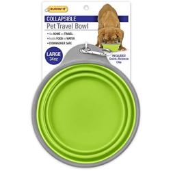 RUFFIN IT Collapsible Bowl, 17oz Small, Variety of Colors Pink