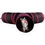 SuBleer Cat Tunnel, Collapsible 3 Way Play Pet Cat Tunnels for Indoor Cats Outdoor Tube Toys with Pom Ball for Rabbits Kittens Dogs