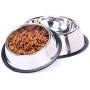 NAIYO Dog Bowl Stainless Steel Dog Bowl with Rubber Base for 8oz 16oz 26oz Small/Medium/Large Dogs,Pets Feeder Bowl and Water Bowl Perfect Choice,Dogs and Kittens