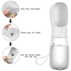 FPVERA Portable Dog Water Bottle 550ml, Dogs Travel Water Bottle, Pets Water Dispenser for Dog Cat Pet Outdoor Walking Travelling Drinking