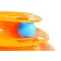 S-D-A Funny Pet Toys Cat Crazy Ball Disk Interactive Amusement Plate Play Disc Trilaminar Turntable Cat Toy
