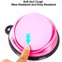 HaoDeng Collapsible Dog Bowl, 2 Pack (Pink+Blue) Collapsible Dog Water Bowls for Cats Dogs, Portable Pet Feeding Watering Dish for Walking Parking Traveling with 2 Metal Carabiners