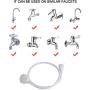 Wifehelper Pet Shower Spray Head, Hose Push On Bath Tub Sink Faucet Attachment Shower Head Spray Washing Hair Dog Shower Head Pet Bath Tool(Single Tap)