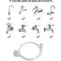 Wifehelper Pet Shower Spray Head, Hose Push On Bath Tub Sink Faucet Attachment Shower Head Spray Washing Hair Dog Shower Head Pet Bath Tool(Single Tap) Wifehelper Pet Shower Spray Head, Hose Push On Bath Tub Sink Faucet Attachment Shower Head Spray Washing Hair Dog Shower Head Pet Bath Tool(Single Tap)