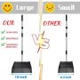 SUNLAX Pet Pooper Scooper, Height Adjustable Dog Poop Scoop Removal Picker with Long Handle Extra Large Tray - Easy to Wash