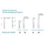 NPET Two Types Water Outlet Replacement Faucet Kit for WF020/WF020TP/WF050 Cat Water Fountain