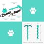 Genetic Los Angeles Dog Stake for Yard, Dog Tie Out Cable with Chew Toy, Great fo Dogs Up to 120 lbs, Great for Dog Camping or The Garden, Suitable for Harness, Leash & Chain Attachments