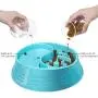 Slow Feeder Eating Dog Bowls Fun Feeder Non Slip Pet Bowl, Dog Food and Water Plastic Double Bowls for Small Medium Large Dogs Blue
