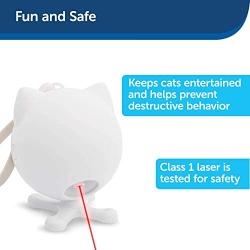 PetSafe Dancing Dot - Interactive Cat Laser Toy - 2 Play Modes - Works Great on Elevated Surfaces