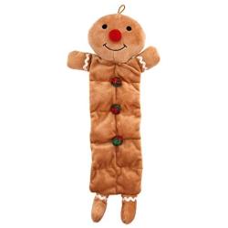 Grriggles Holiday Squeaktaculars Dog Toys Choice of Gingerbread Man Santa or Elf Character(Gingerbread Man)