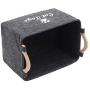 Geyecete CAT Toys Storage Bins - with Wooden Handle, Pet Supplies Storage Basket/Bin Kids Toy Chest Storage Trunk-CAT
